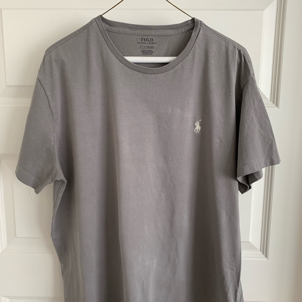 Ralph Lauren Polo Gray Tshirt Short Size Large